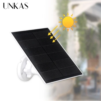 UNKAS Водонепроницаемые Солнечные Панели для Видеонаблюдения Cam 5V Micro USB Порт Зарядки 10 футов/3 м Непрерывное Питание IP-Камеры на открытом воздухе