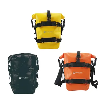 Водонепроницаемая мотоциклетная сумка для верховой езды с несколькими ремнями, износостойкая быстросъемная боковая сумка, Велосипедный рюкзак на одно плечо, оранжевый, 8 л