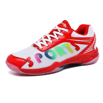 Модная противоскользящая спортивная обувь для бадминтона, Износостойкие кроссовки для настольного тенниса, Дышащая женская обувь для бадминтона
