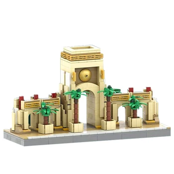 Gobricks MOC Римская арочная архитектура, архитектура круглой арки, Строительные блоки замка, обучающие модели в средневековом стиле, игрушки